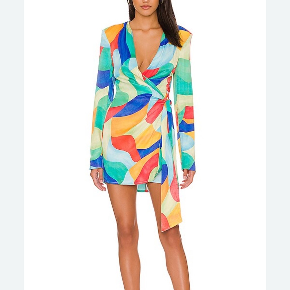 Colorful Wrap Dress